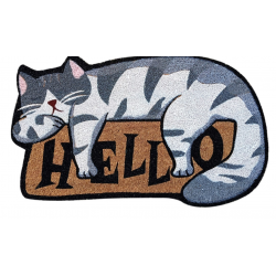 620581 WYCIERACZKA POD DRZWI PÓŁOKRĄGŁA ŚPIĄCY KOT 75CM