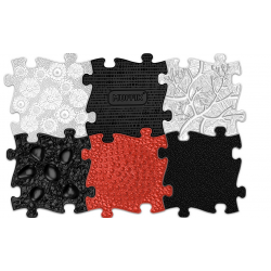 044663 ORTOPEDYCZNA MATA SENSORYCZNA BLACK WHITE PUZZLE 6 EL
