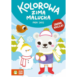 408157 KOLOROWANKA KOLOROWA ZIMA MALUCHA PADA ŚNIEG