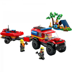 060412 LEGO CITY TERENOWY WÓZ STRAŻACKI Z ŁODZIĄ RATUNKOWĄ