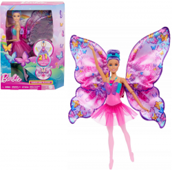 HXJ10 LALKA BARBIE MOTYLKOWA BALETNICA MAGICZNA PRZEMIANA MOTYL