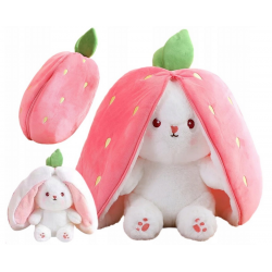 121855 PLUSZOWY KRÓLICZEK MASKOTKA KRÓLIK TRUSKAWKA