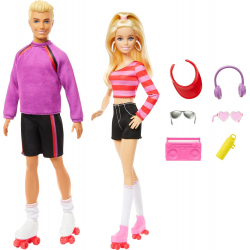 HXK90 LALKA BARBIE I KEN NA WROTKACH DWIE LALKI + AKCESORIA