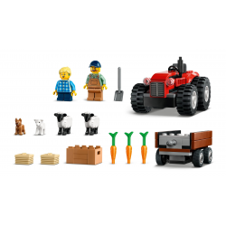 60461 LEGO CITY CZERWONY TRAKTOR Z PRZYCZEPĄ I OWCĄ