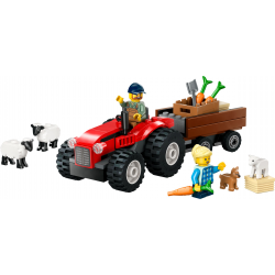 60461 LEGO CITY CZERWONY TRAKTOR Z PRZYCZEPĄ I OWCĄ
