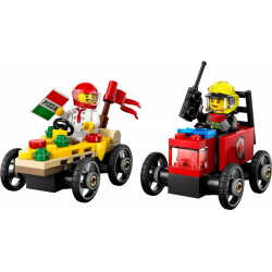 60458 LEGO CITY ZESTAW WYŚCIGÓWEK PIZZA KONTRA WÓZ STRAŻACKI