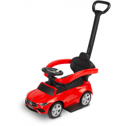 370037 POJAZD JEŹDZIK MERCEDES C-CLASS PCHACZ Z RĄCZKĄ CZERWONY