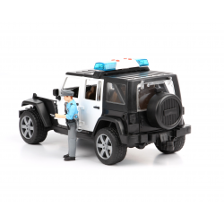 02526 BRUDER JEEP WRANGLER RUBICON POLICJA + FIGURKA