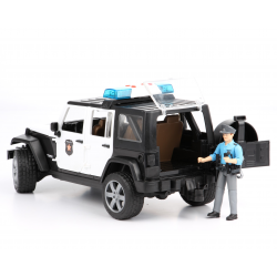 02526 BRUDER JEEP WRANGLER RUBICON POLICJA + FIGURKA