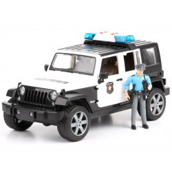 02526 BRUDER JEEP WRANGLER RUBICON POLICJA + FIGURKA