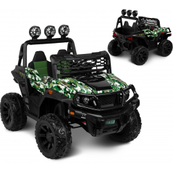 POJAZD NA AKUMULATOR SAMOCHÓD TERENOWY TIMUS CAMO NAPĘD 4X4