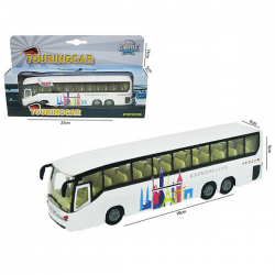 280270 POJAZD AUTOBUS Z NAPĘDEM METALOWY ŚWIATŁO DŹWIĘK