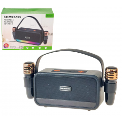 610002 KARAOKE PODWÓJNY ZESTAW 2 X MIKROFON + GŁOŚNIK USB 3 KOLORY
