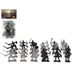 591202 ZESTAW RYCERZE Z BRONIĄ NA PODSTAWCE 24 FIGURKI