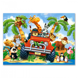 006793 CASTORLAND PUZZLE 60 ELEMENTÓW SAFARI