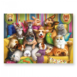 8066254 CASTORLAND PUZZLE 60 ELEMENTÓW ZABAWNE ZWIERZĘTA