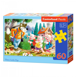 8006519 CASTORLAND PUZZLE 60 ELEMENTÓW MAŁE ŚWINKI