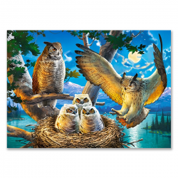 018437 CASTORLAND PUZZLE 180 ELEMENTÓW RODZINA SÓW