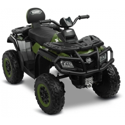 396750 RUSH POJAZD TERENOWY QUAD NA AKUMULATOR NAPĘD 4X4 ZIELONY