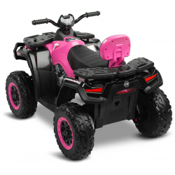 396798 RUSH POJAZD TERENOWY QUAD NA AKUMULATOR NAPĘD 4X4 RÓŻOWY