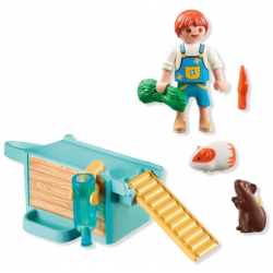 071746 PLAYMOBIL CHŁOPIEC ZE ŚWINKĄ MORSKĄ MY LIFE