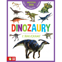 549974 KSIĄŻECZKA WSZYSTKO WIEM DINOZAURY Z NAKLEJKAMI