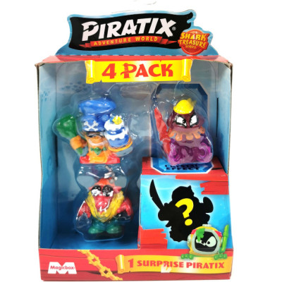 036884 PIR6 PIRATIX SHARK TREASURE 4 PACK 4 FIGURKI
