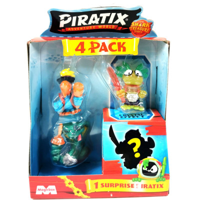 036884 PIR10 PIRATIX SHARK TREASURE 4 PACK 4 FIGURKI