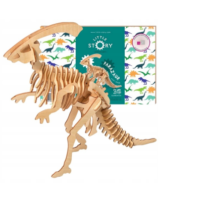 407552 PUZZLE DREWNIANE 3D DINOZAUR PARAZAUR LITTLE STORY