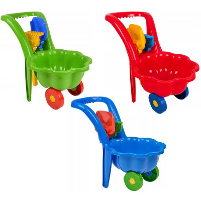 103632 TACZKA OGRODOWA PLASTIKOWA STOKROTKA GRABIE ŁOPATA RÓŻNE KOLORY