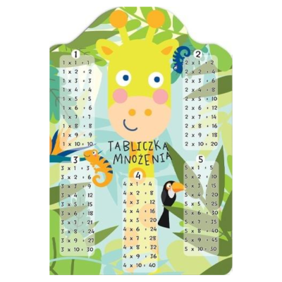487721 KARTA PLANSZA ŚCIĄGA DWUSTRONNA TABLICZKA MNOŻENIA ŻYRAFA