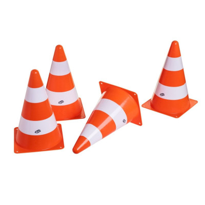 409495 ZESTAW PACHOŁKI DROGOWE OSTRZEGAWCZE ROLLY TOYS 4 SZTUKI