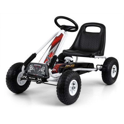 129342 GOKART NA PEDAŁY SPORTOWY THOR WHITE MILLY MALLY
