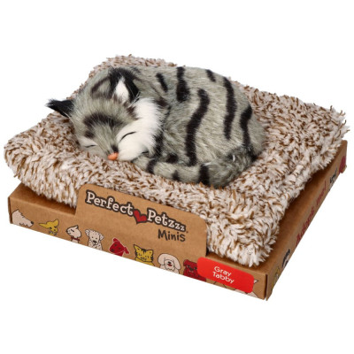 999300 MASKOTKA PRĘGOWANY SZARY ŚPIĄCY KOTEK PERFECT PETZZZ DŹWIĘK