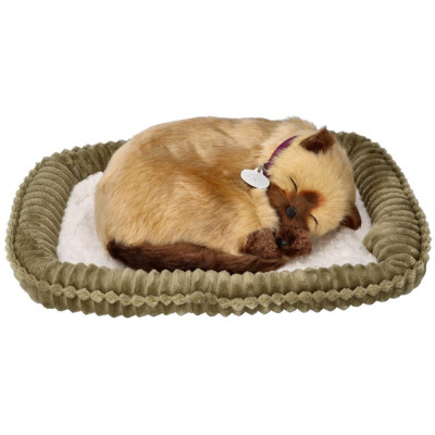 992578 MASKOTKA ŚPIĄCY KOTEK SYJAMSKI PERFECT PETZZZ LEGOWISKO