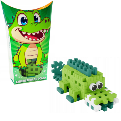 906910 MARIOINEX KLOCKI MINI WAFFLE POCKET PETS ZWIERZĄTKO KROKODYL 34 EL