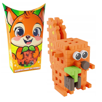 906927 MARIOINEX KLOCKI MINI WAFFLE POCKET PETS ZWIERZĄTKO WIEWIÓRKA 34 EL