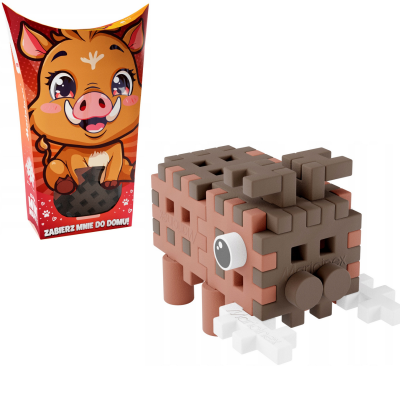 907016 MARIOINEX KLOCKI MINI WAFFLE POCKET PETS ZWIERZĄTKO DZIK 25 EL