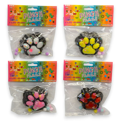 11618 GNIOTEK SQUISHY ŁAPKA RÓŻNE KOLORY 10CM