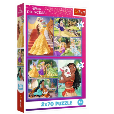 34440 TREFL PUZZLE KSIĘŻNICZKI DISNEY BAJKOWE DNI 2 X 70 EL