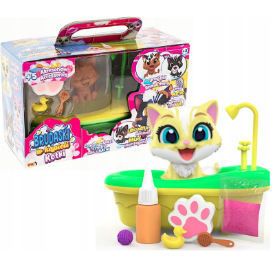 603593 BRUDASKI W KĄPIELI KOTKI W WANNIE KOTEK LUSIA ŁAZIENKA EPEE