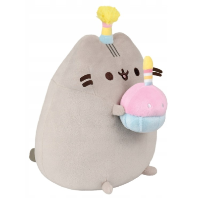 615281 KOTEK PUSHEEN URODZINOWY Z TORTEM MASKOTKA 24CM KOT