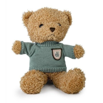 025103 MASKOTKA PLUSZAK BRĄZOWY MIŚ W MIĘTOWYM SWETERKU 22CM DAFFI