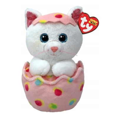 373697 MASKOTKA PLUSZAK KOT W JAJKU GIGGLES PISANKA TY BEANIE BOOS 15CM