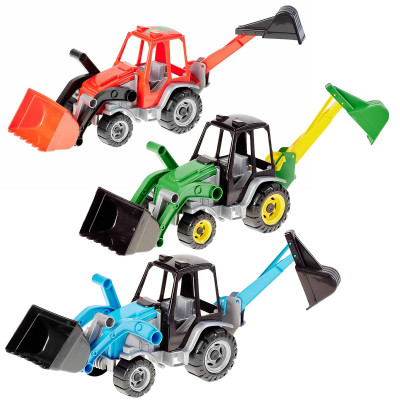 145 POJAZD BUDOWLANY TRAKTOR KOPARKA SPYCHACZ RÓŻNE KOLORY 60CM