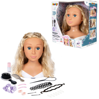 320317 GŁOWA DO STYLIZACJI DO CZESANIA FRYZJER SMOBY