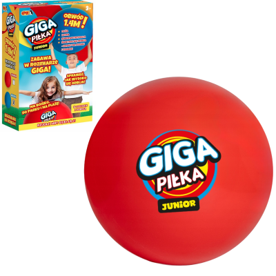 604019 WIELKA GIGA PIŁKA JUNIOR 1,4M OBWODU CZERWONA EPEE