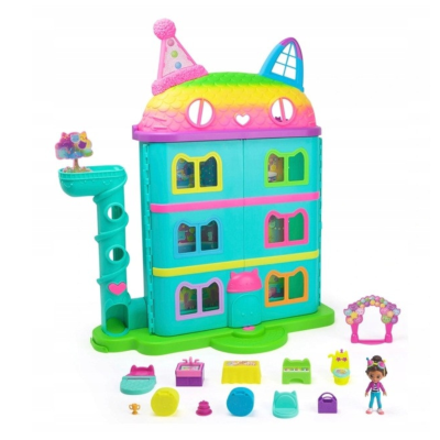 6071380 KOCI DOMEK GABI TĘCZOWY DOM Z WINDĄ DUŻY GABBY'S DOLLHOUSE