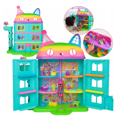 6071380 KOCI DOMEK GABI TĘCZOWY DOM Z WINDĄ DUŻY GABBY'S DOLLHOUSE