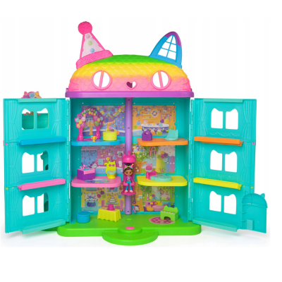 6071380 KOCI DOMEK GABI TĘCZOWY DOM Z WINDĄ DUŻY GABBY'S DOLLHOUSE